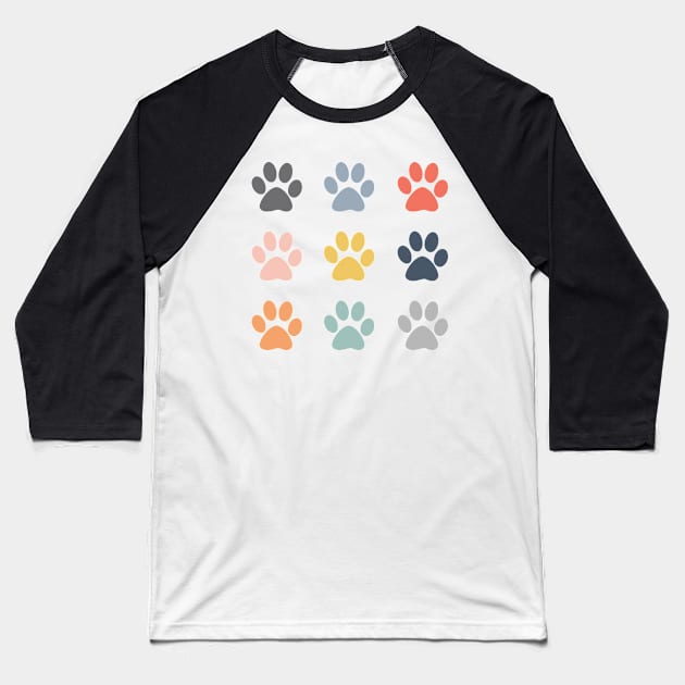 2023 Colors Paws Baseball T-Shirt by SlieptsovaArt